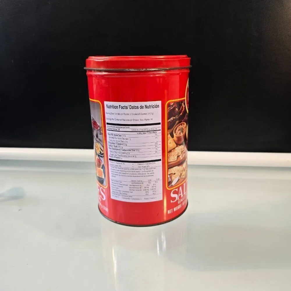 Dux Saltine Crackers Empty 16 oz Tin